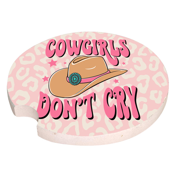 cowgirls don't cry car coaster