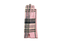 Dawn gloves pink plaid top it off 