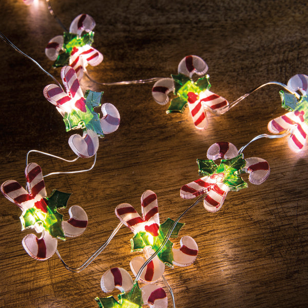 Candy Cane Christmas wire lights by Primitives by Kathy