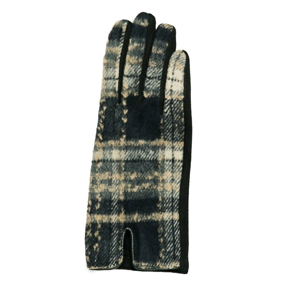 Dawn gloves Black plaid