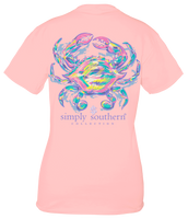 Simply Southern crab pink shirt 