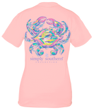 Simply Southern crab pink shirt 