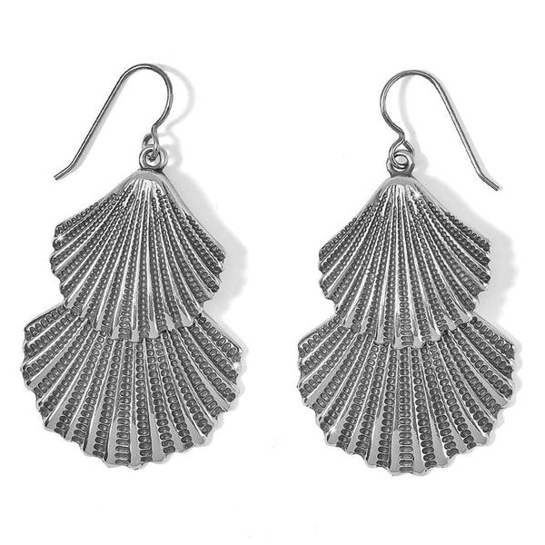 Brighton silver shell french wire earrings