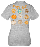 Simply Southern Short Sleeve Happy Fall pumpkin gray tshirt