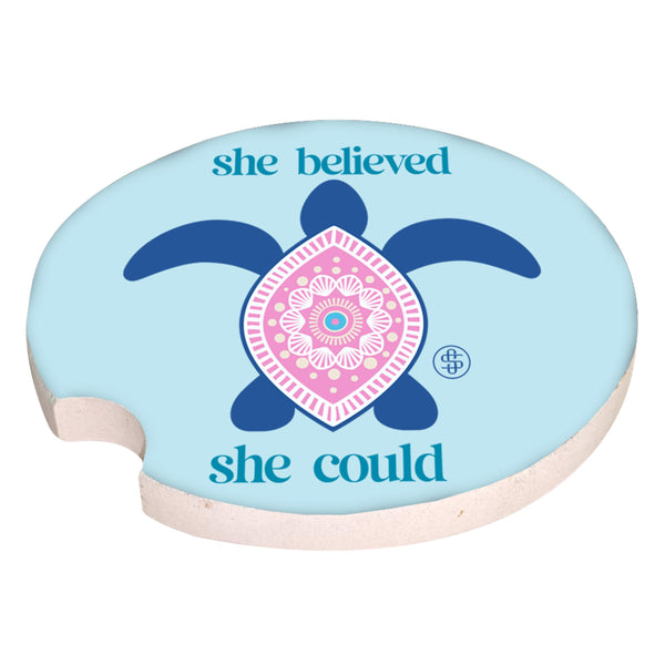Car Coasters She Believed She Could