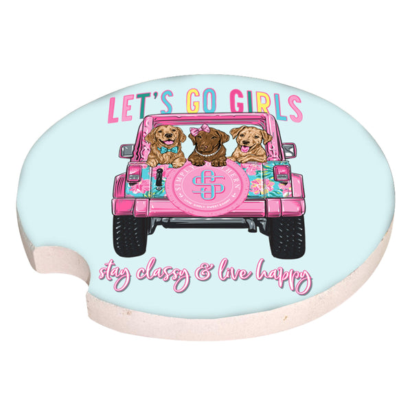 Car Coasters Let's Go Girls