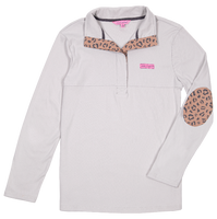 Simply Southern button pullover leopard