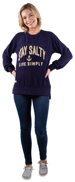 Simply Southern Stay Salty terry  sweatshirt