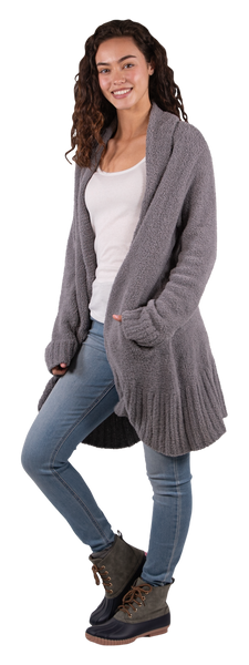 Simply Southern soft cozy cardigan sweater gray