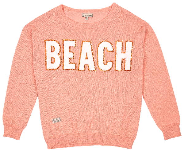Simply Southern peach beach sweater