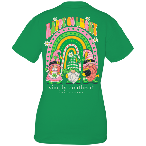 Simply Southern Happy Go Lucky short sleeve tshirt